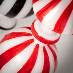 Striped Blown-Glass Finial Set