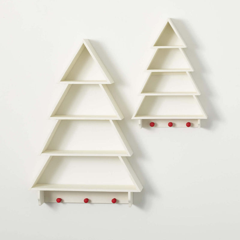 Christmas Tree Wood Wall Shelf