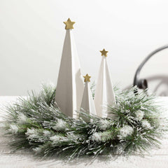 Porcelain Cone Tree Set Of 3