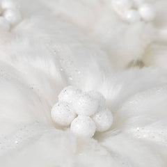 Faux Fur Poinsettia Clip Set 3