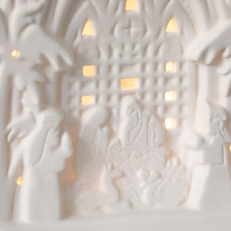 Ceramic Led Nativity Scene