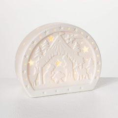 Ceramic Led Nativity Dome