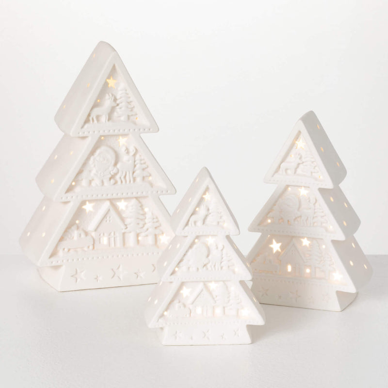 Lighted Christmas Tree Set