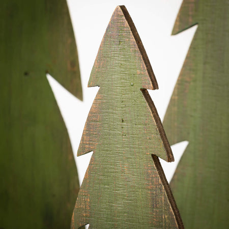 Wooden Oversized Evergreen Set