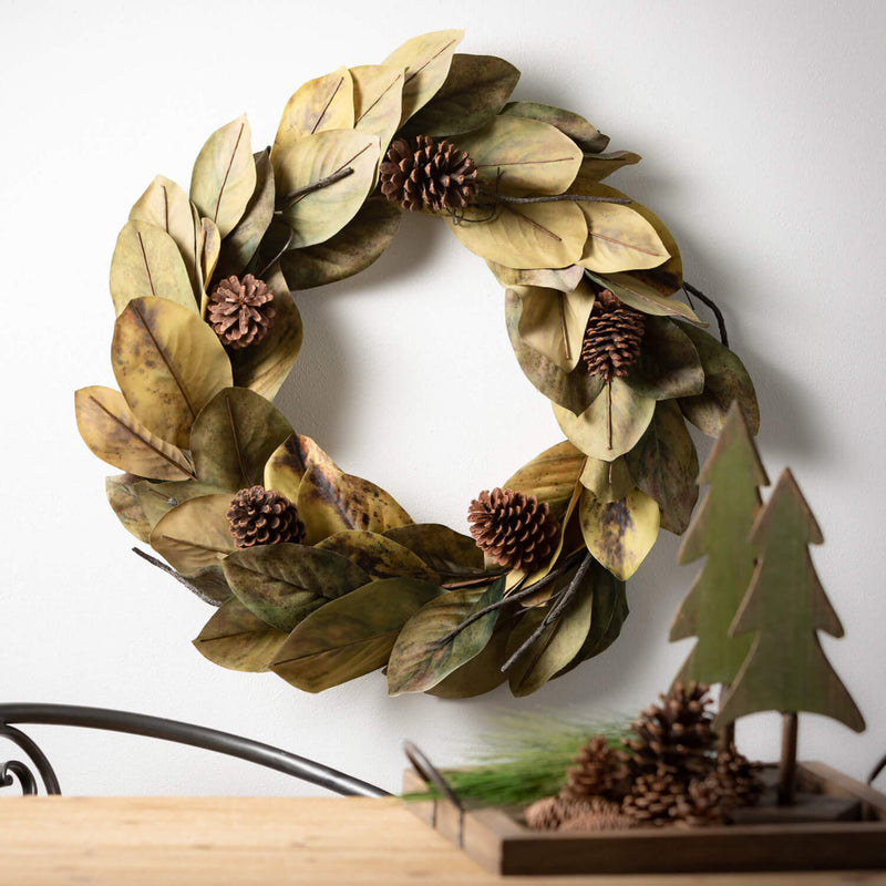 Wood Tabletop Evergreen Trees