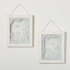 Framed Winter Village Wall Art