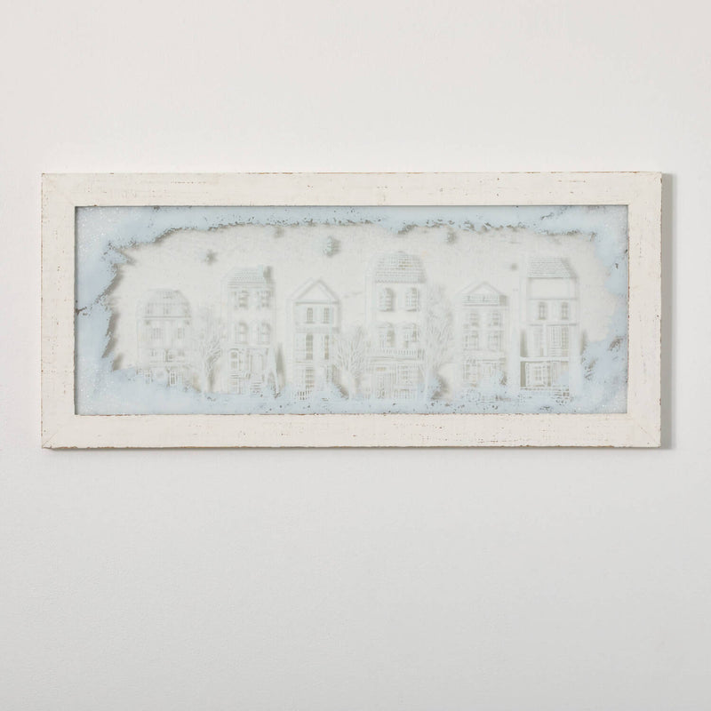 Panoramic Winter Village Art