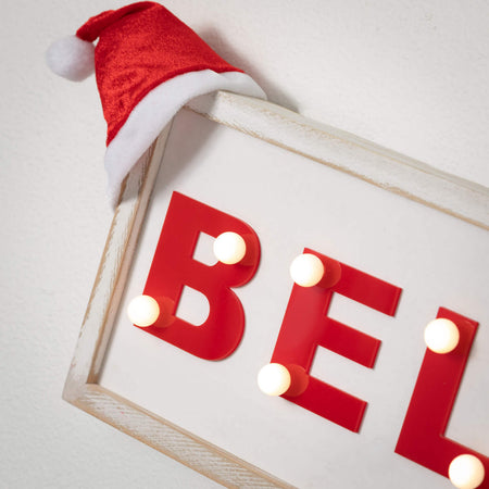 Illuminated Believe Wall Sign