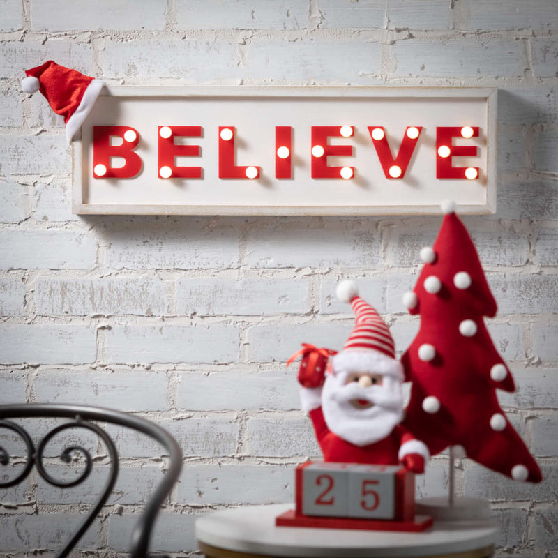 Illuminated Believe Wall Sign