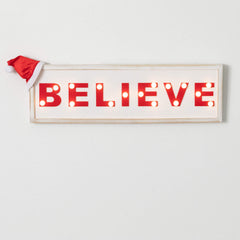 Illuminated Believe Wall Sign