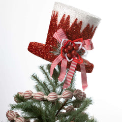 Red Top Hat Tree Topper Set 2