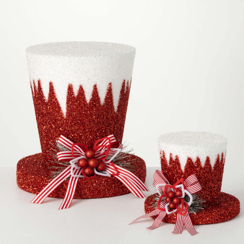 Red Top Hat Tree Topper Set 2