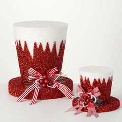 Red Top Hat Tree Topper Set 2