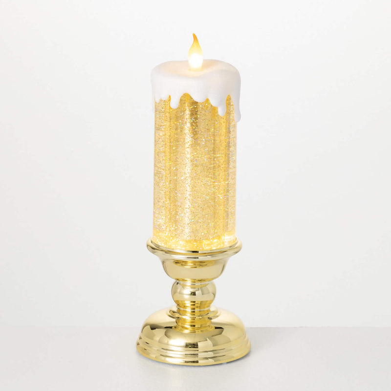 Illuminated Gold Candle