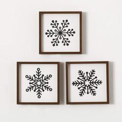 Snowflake Wall Art Trio