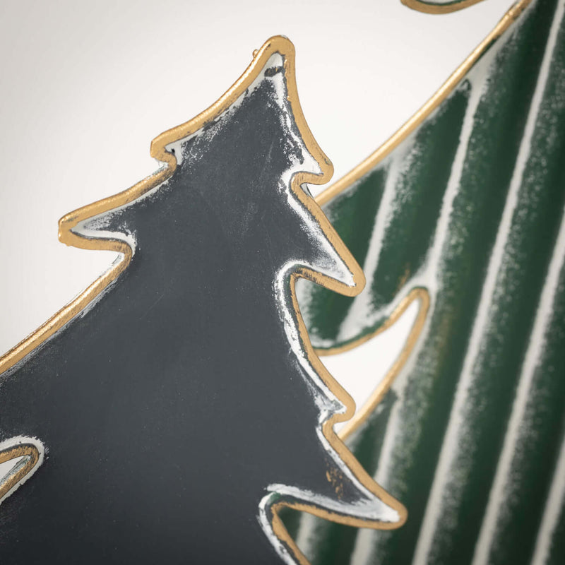 Metal Pinetree Tabletop Figure