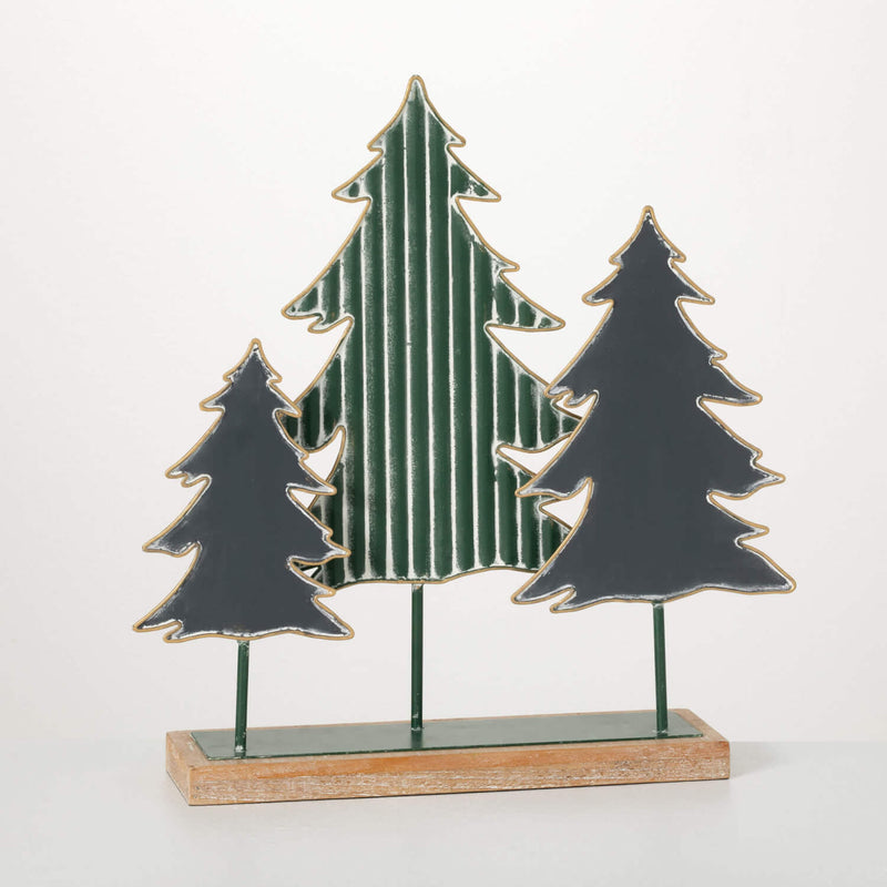 Metal Pinetree Tabletop Figure