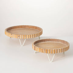 Raised Wooden Pedestal Set