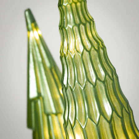 Illuminated Glass Cone Tree