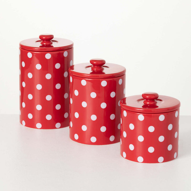 Polka Dot Canister Set Of 3