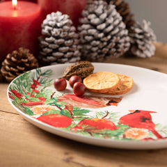 Cardinal Serving Platter
