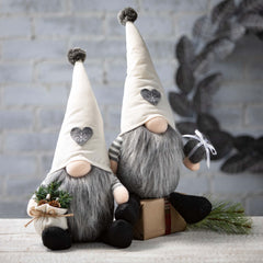 Sitting Plush Gnome Set Of 2
