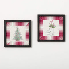 Skates & Tree Art, Set Of 2
