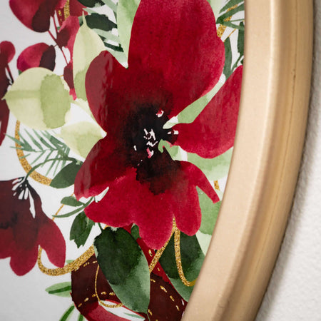 Oval Holiday Print, Set Of 2