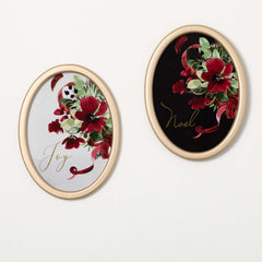 Oval Holiday Print, Set Of 2