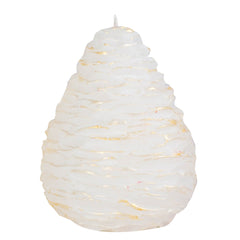 Vance Kitira Brushed Gold White Pine Cone Candle