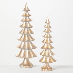 Tabletop Metallic Tree Pair