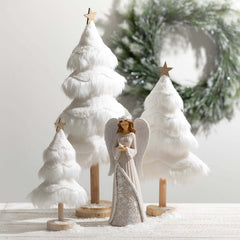 Snowflake Adorned Angel Figure