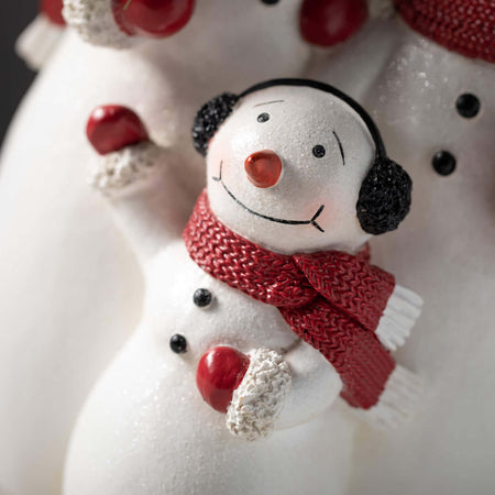 Resin Happy Snowman Family