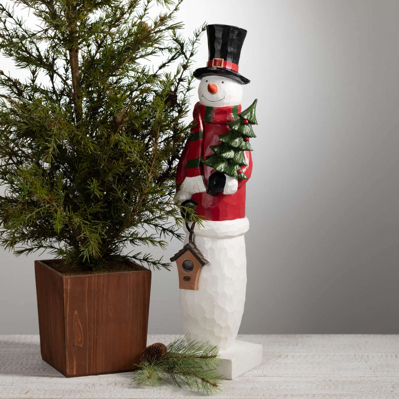 Tall And Slim Snowman Figure