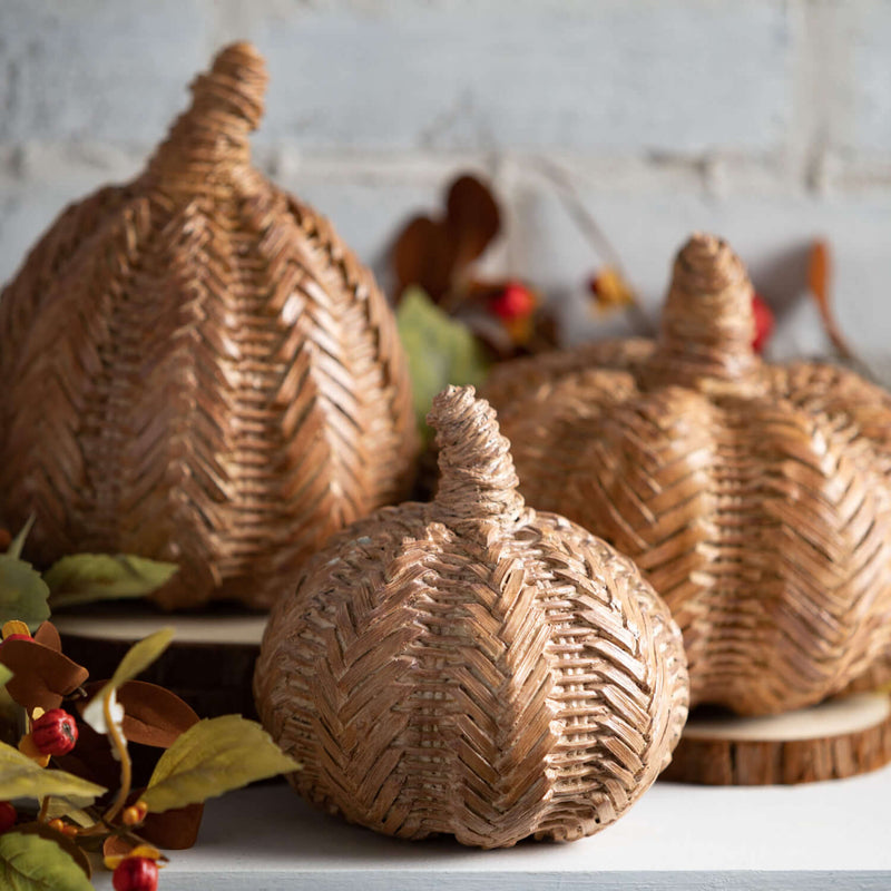 Textured Resin Pumpkin Set 3