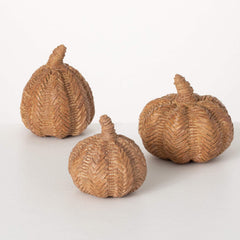 Textured Resin Pumpkin Set 3