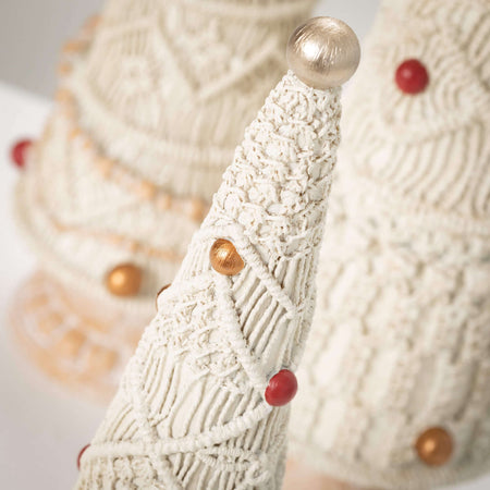 Resin Bo-Ho Cone Xmas Tree Set