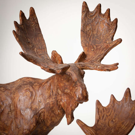 Rustic Resin Moose Figurines