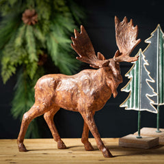 Rustic Resin Moose Figurines