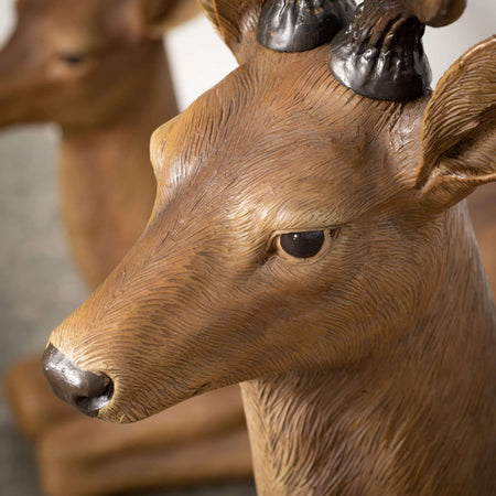 Peaceful 4' Deer Figures Set 2