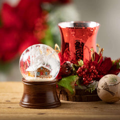 Led Brown Cabin Snow Globe
