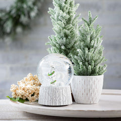 White Deer Snow Globe