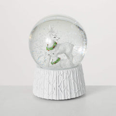 White Deer Snow Globe
