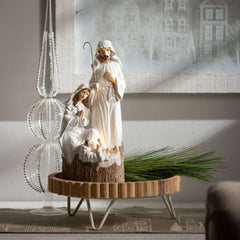 Rustic Holy Family Figurine