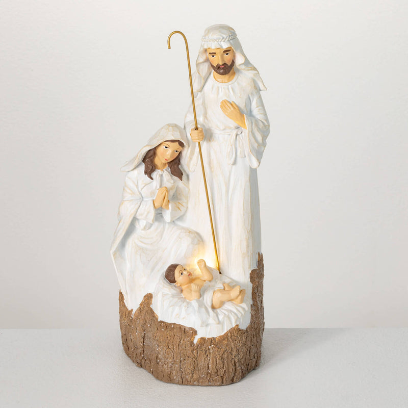 Rustic Holy Family Figurine