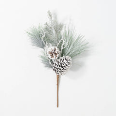 Frosted Long Pine Cone Pick