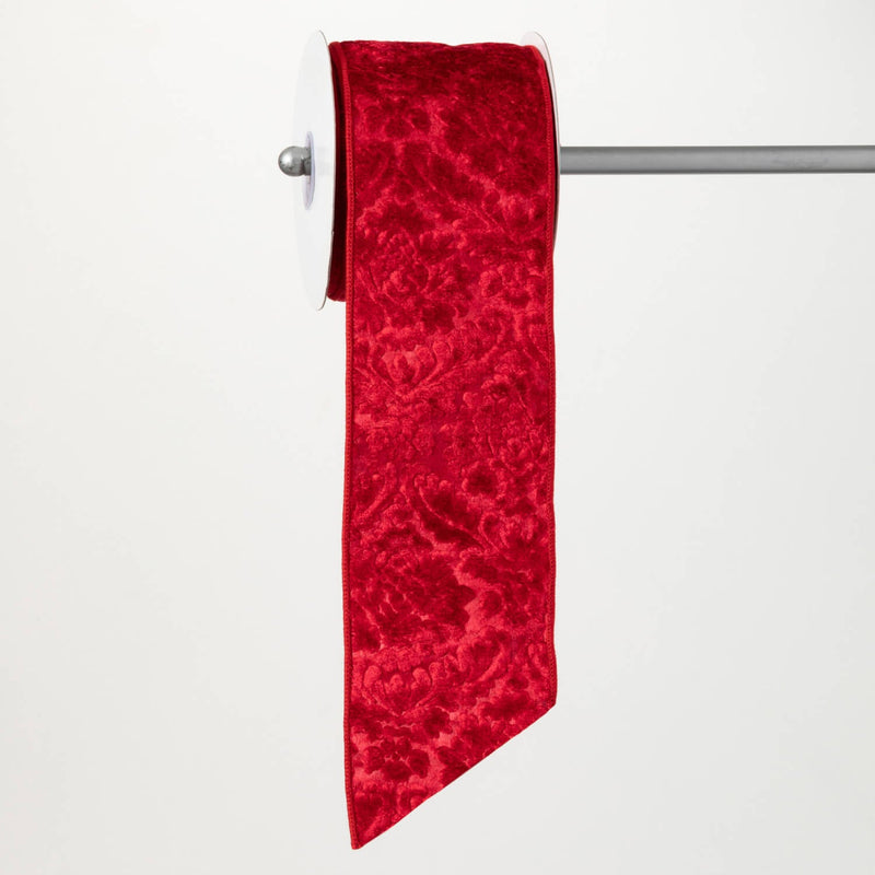 Red Velvet Taffeta Christmas Ribbon