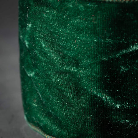 Green Velvet Wired Ribbon