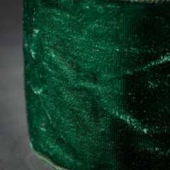 Green Velvet Wired Ribbon