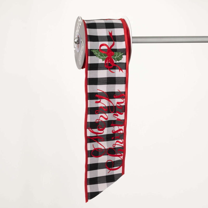 Merry Christmas Plaid Ribbon